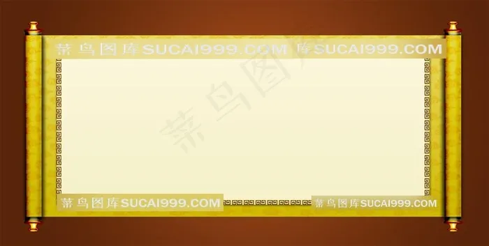 中国风画轴素材图