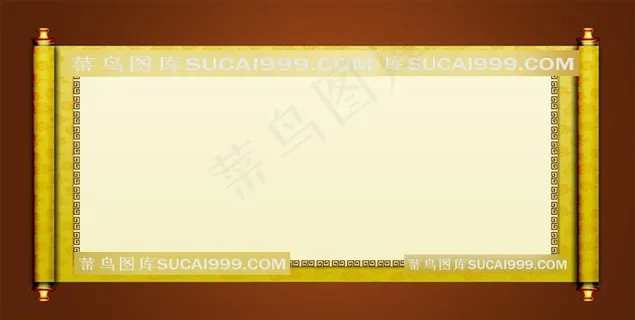 中国风画轴素材图