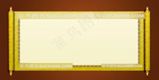 中国风画轴素材图