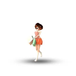 职业人物购物玩偶手办立体办公场景卡通小人元素PNG设计素材模板