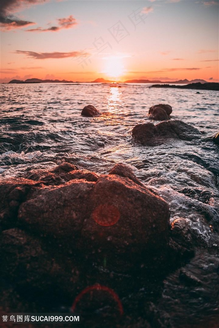 海上的日出日落景色