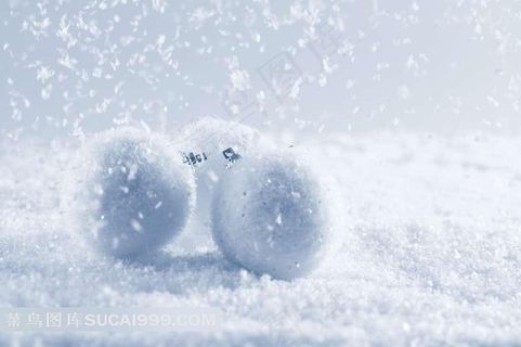 冬季下雪圣诞节装饰图片下载