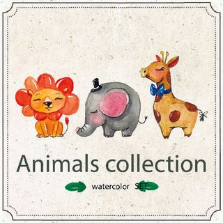 狮子大象免抠失量图