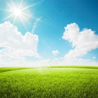 唯美天空草原景色高清素材