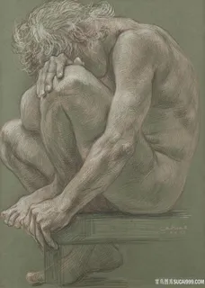 保罗-卡德摩斯-男性-裸体素描装饰画