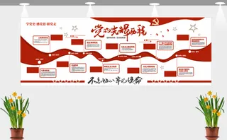 党建文化照片墙背景墙