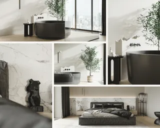 浴室现代简约风格特写场景近景