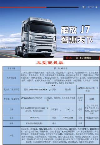 解放卡车车型看板解放卡车