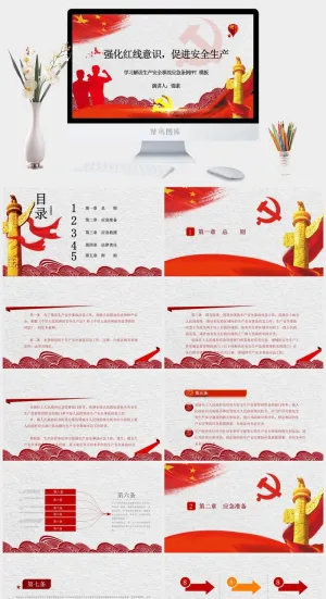 安全生产PPT模板预览图