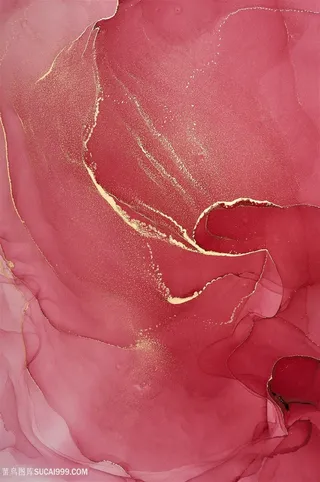 高清唯美金粉水彩晕染画芯背景图片