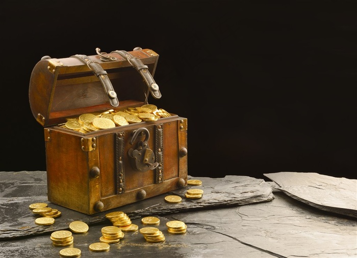 财富宝藏箱子素材图片