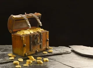 财富宝藏箱子素材图片