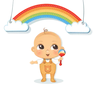 彩虹婴儿卡通