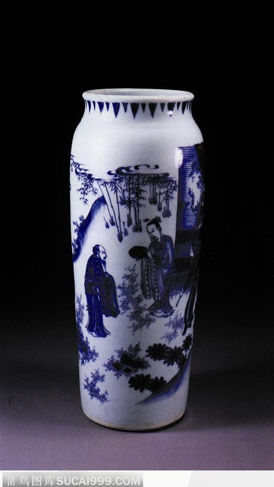 中华传统工艺-交谈的两人花瓶