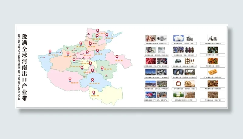 豫满全球河南出口产业带cdr矢量模版下载