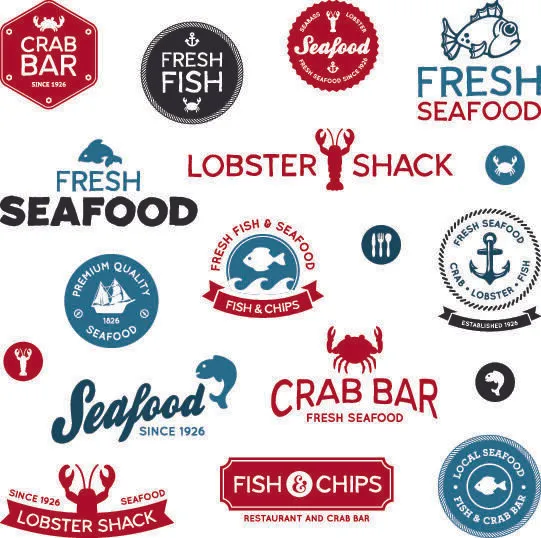 手绘Logo标志素材eps,ai矢量模版下载