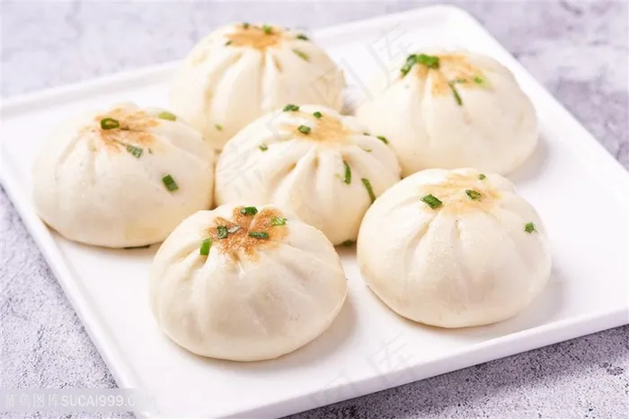 生煎包葱煎包烤包子小煎包香葱煎包摄影餐饮美食中华美食