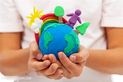 生态环保手捧地球高清创意图片