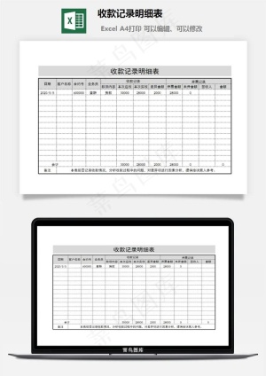 收款记录明细表