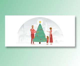 家庭圣诞节欢乐