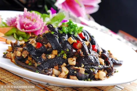 干烧海参中华美食摄影图 干烧海参中华美食摄影图
