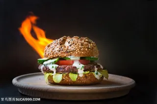 美味汉堡包图片