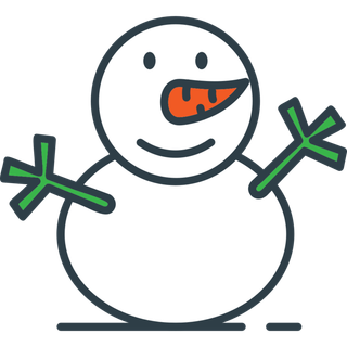 雪人简笔画元素