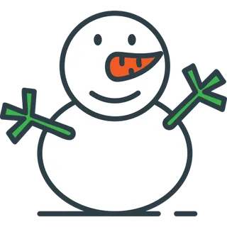 雪人简笔画元素