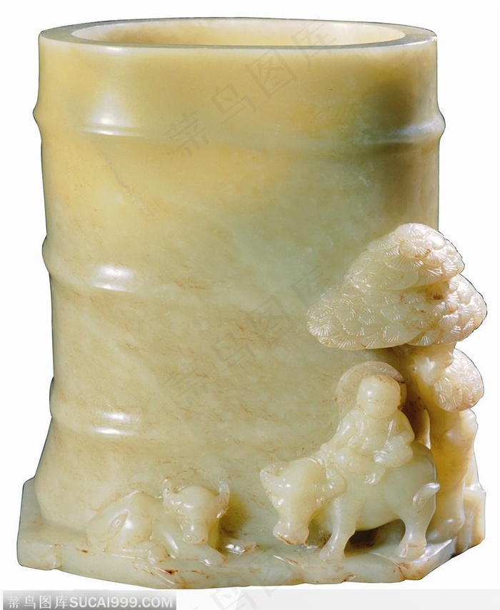 传统工艺品-玉笔筒