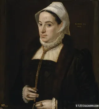 妇人肖像艺术挂画油画图片