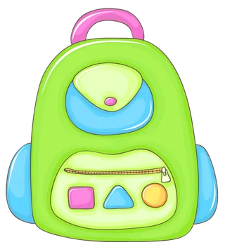 绿色书包卡通