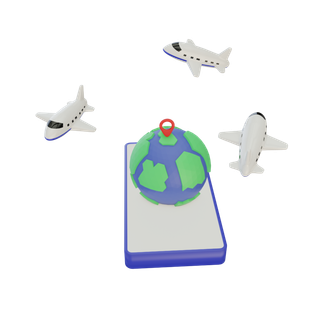 飞机旅游地图行程机票旅行素材