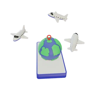 飞机旅游地图行程机票旅行素材