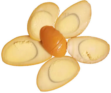 花式摆盘卤蛋盐焗蛋金黄色免抠元素实物摄影素材