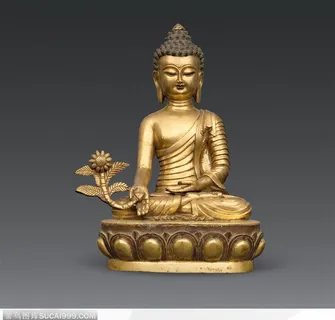 明宣德铜鎏金释迦牟尼像