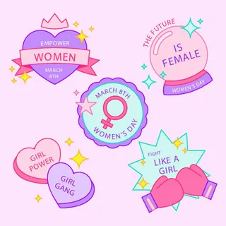 三八妇女节女神节贺卡素材