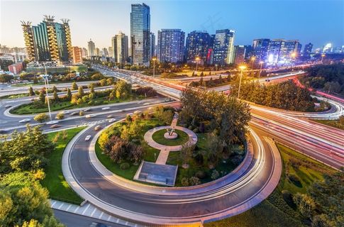 繁华城市交通夜景 繁华城市交通夜景