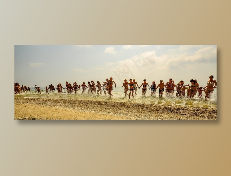 激情夏日海边沙滩图片