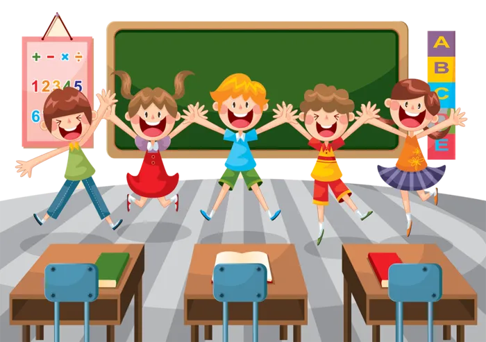 班级孩子跳跃卡通少儿兴趣班