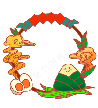 端午节边框免抠图片 