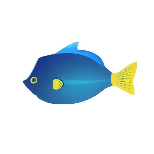 鱼蓝色免抠(2048x2048)