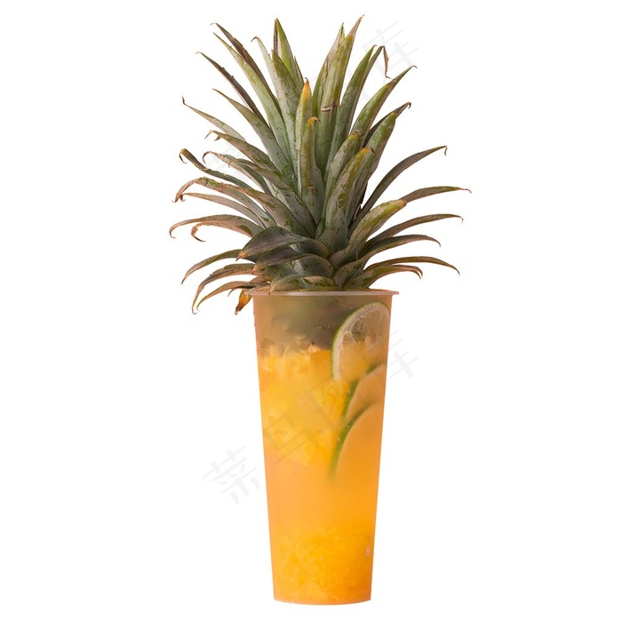 金菠萝水果茶冷饮奶茶图片（PNG免抠图）