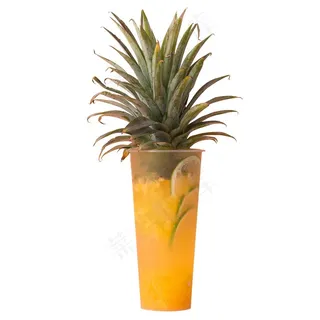 金菠萝水果茶冷饮奶茶图片（PNG免抠图）