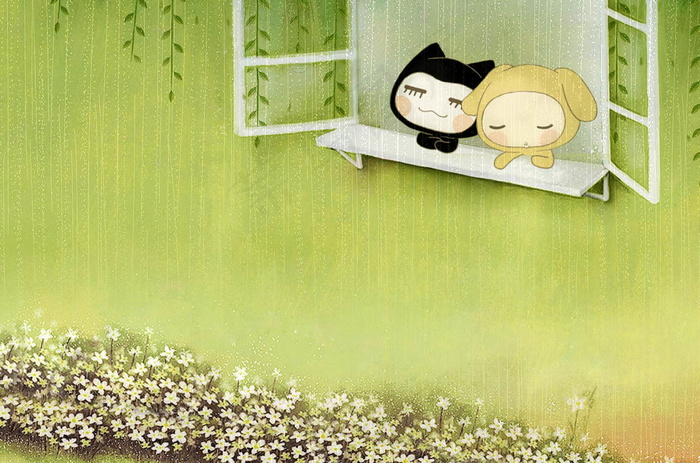 暖色系卡通图片