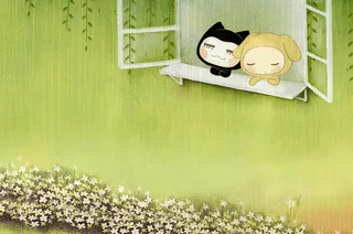 暖色系卡通图片