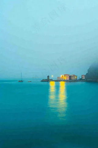 夏日海边海景蓝色清新海水游玩度假，大暑小暑