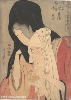 喜多川歌磨唯美日式美女插画 喜多川歌磨唯美日式美女插画