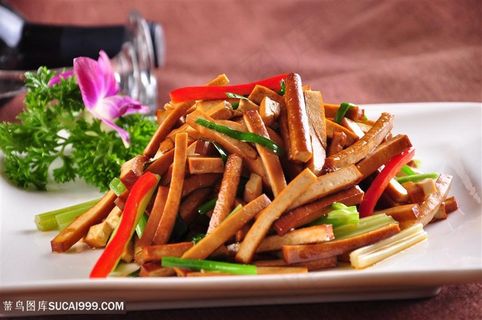 小炒豆腐干豆制品美味菜摄影餐饮传统美食