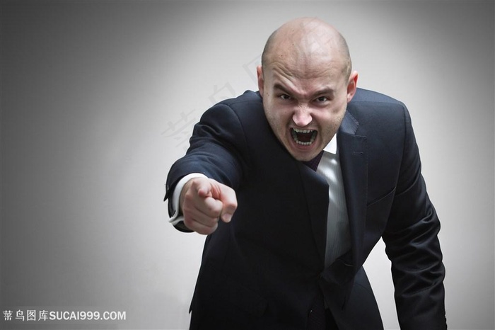 欧美商务愤怒表情图片