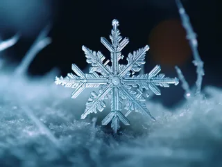 雪花白雪冰摄影图 